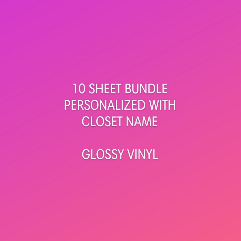 10 Sheet Personalized Bundle / Glossy [Price Firm]